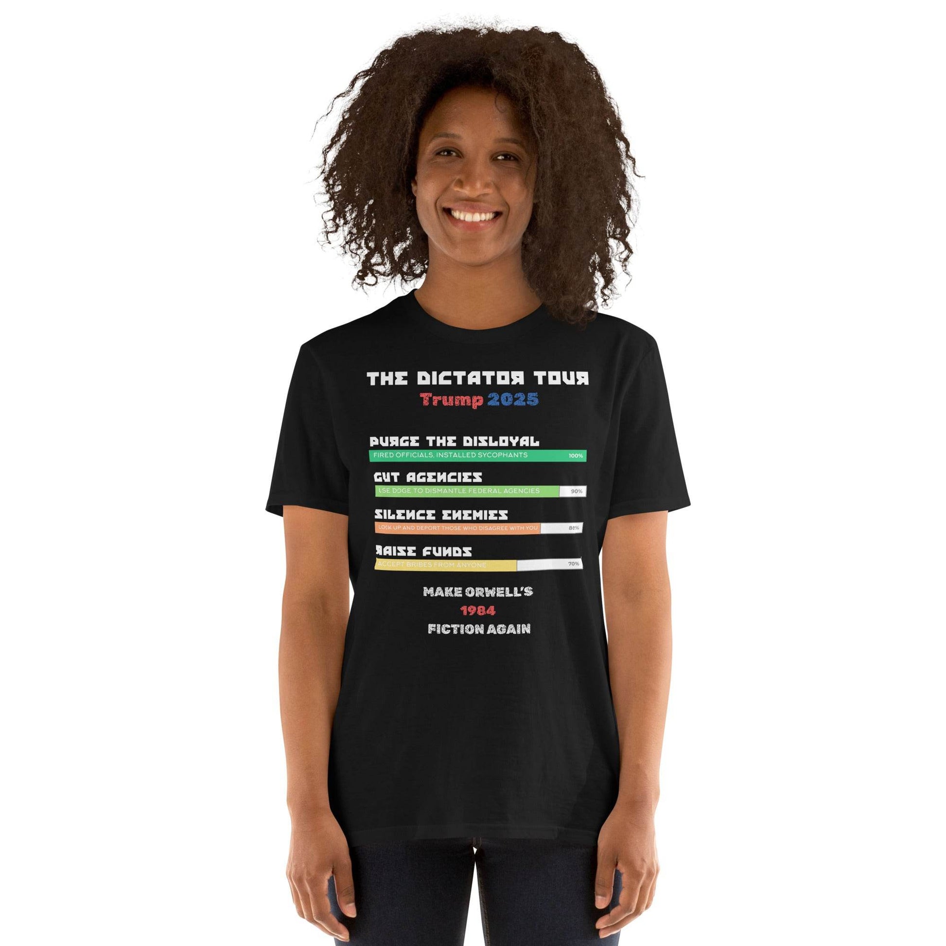 The Dictator Tour 2025 Political T-Shiirt in Black - Killer Products