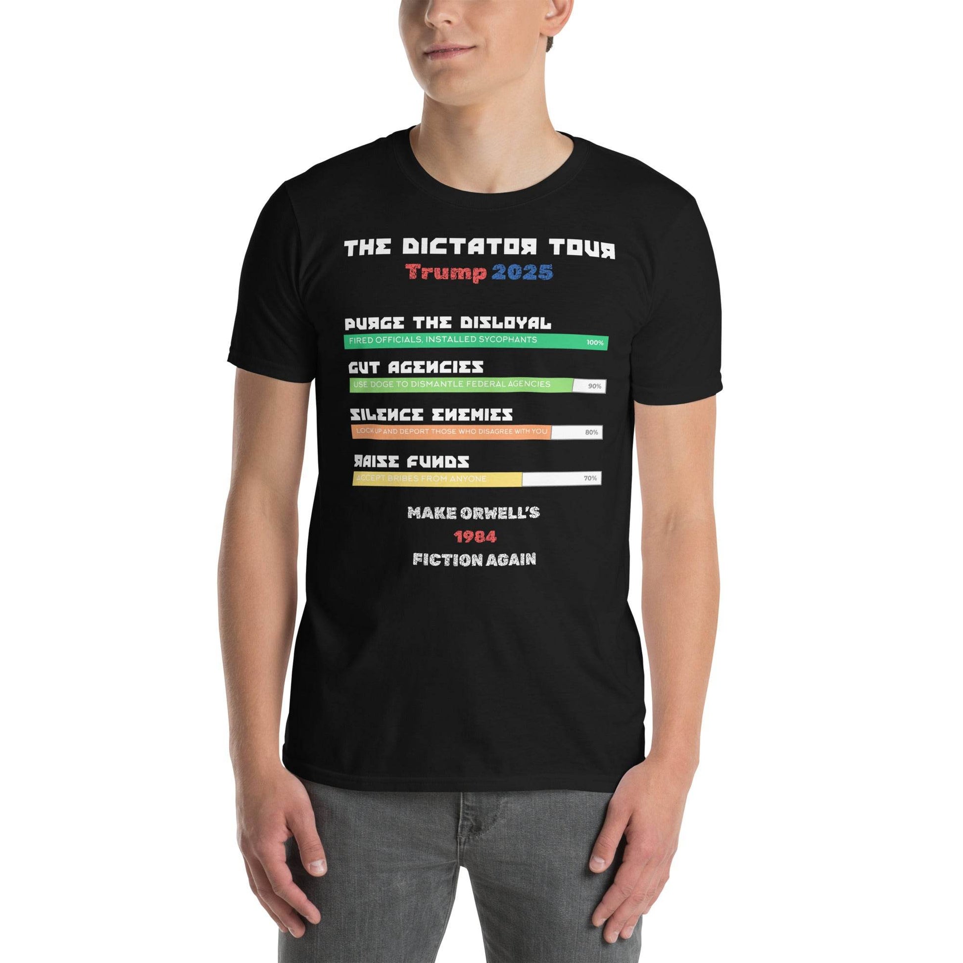 The Dictator Tour 2025 Political T-Shiirt in Black - Killer Products
