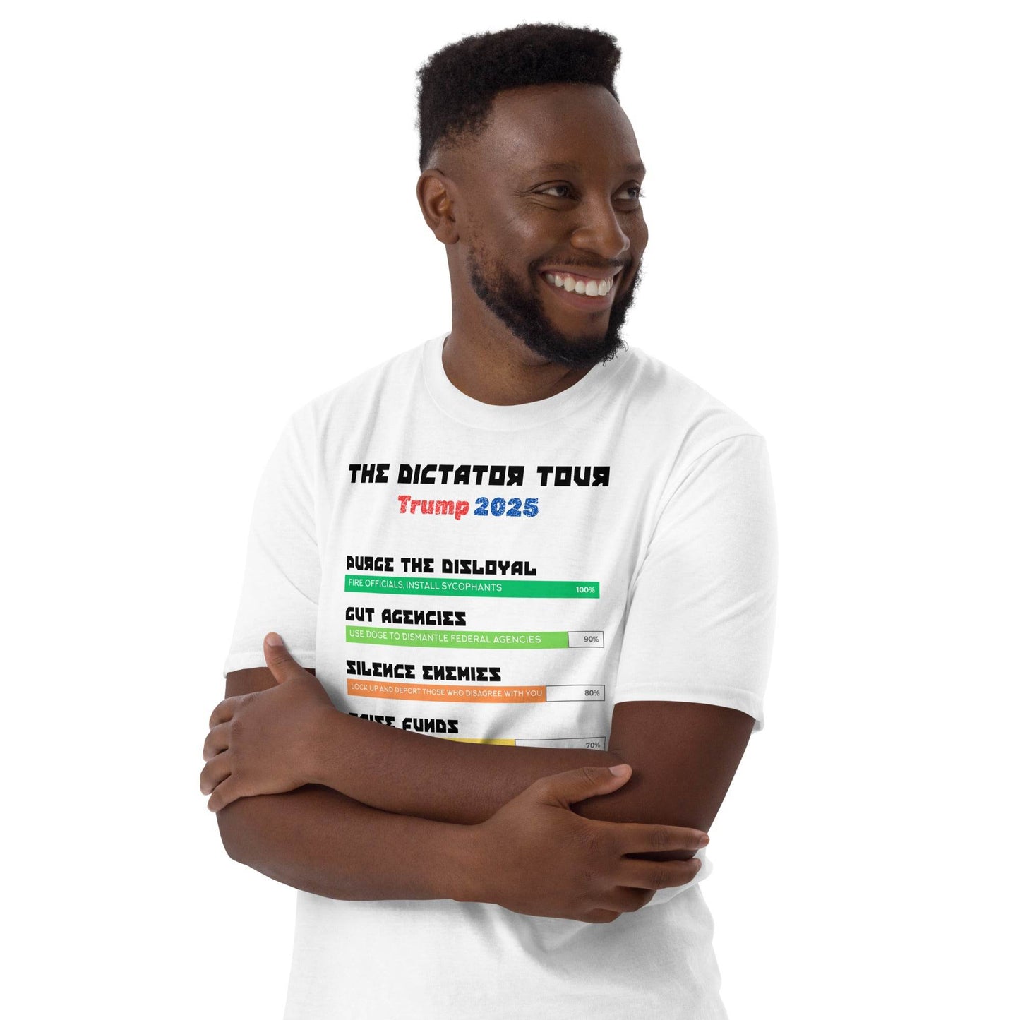 The Dictator Tour 2025 Political T-Shiirt in White - Killer Products