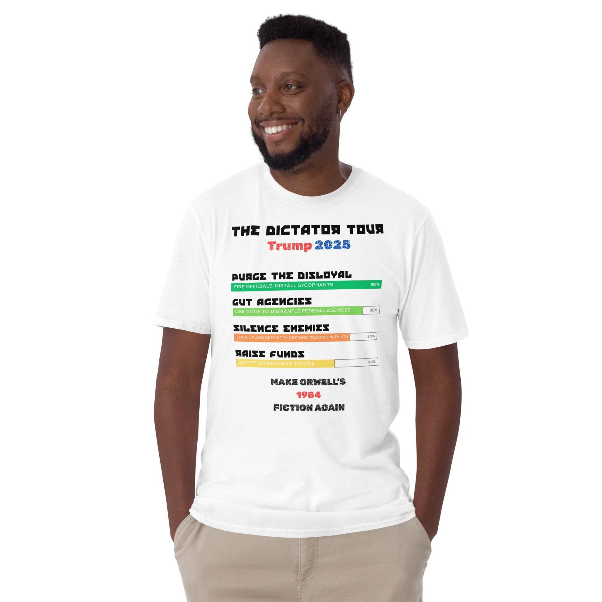 The Dictator Tour 2025 Political T-Shiirt in White - Killer Products
